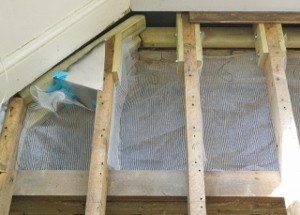 preparing to lay underfloor insulation