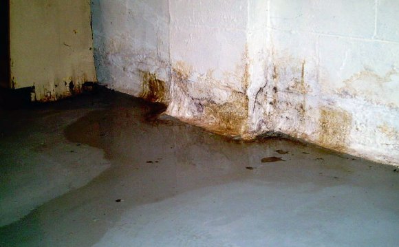 Damp spots on basement floor